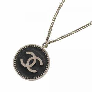 CHANEL Black Logo Necklace